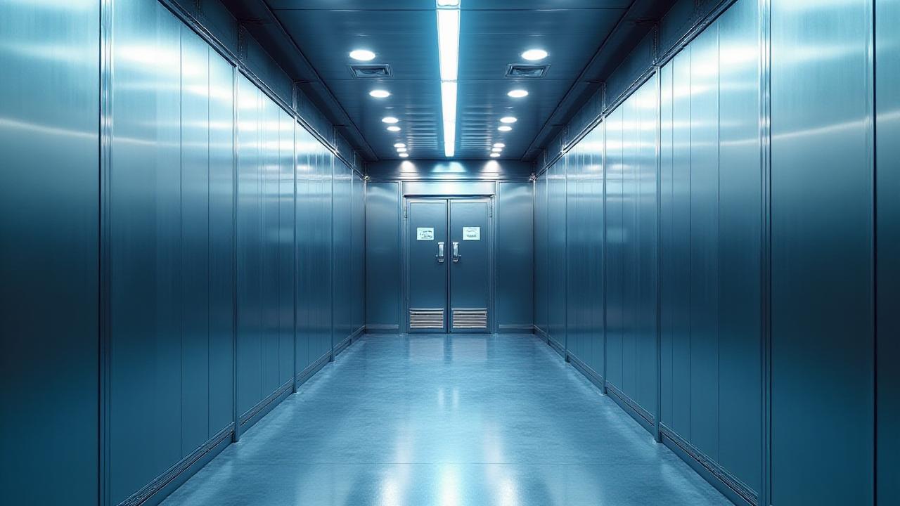 Modern temperature-controlled reefer trailer interior with metallic finish